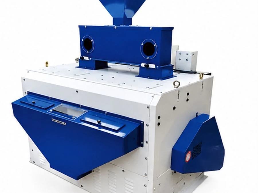 De-stoner machine at Shree RadhaGovind rice mill