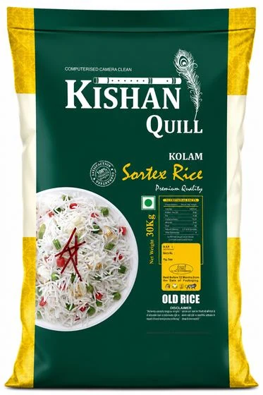 Kishan Quill Kolam Sortex Rice 30 kg bag