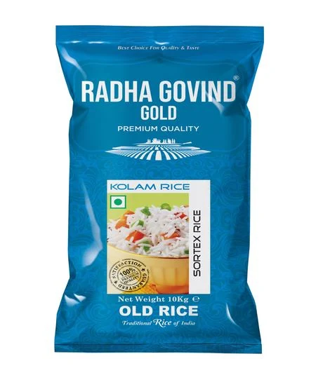 Radha Govind Gold Kolam Rice 10 kg blue bag