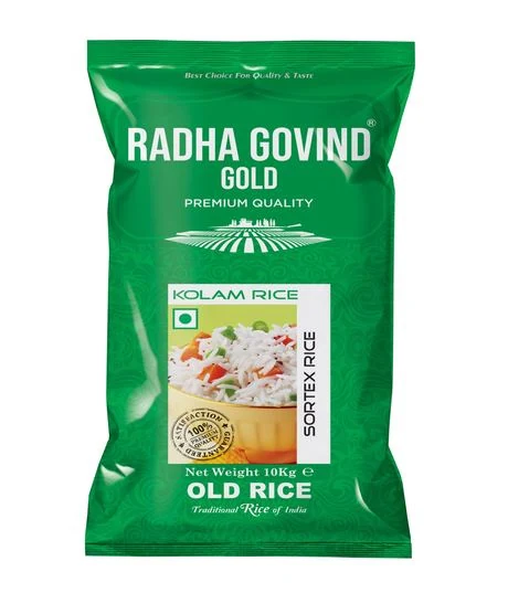Radha Govind Gold Kolam Rice 10 kg green bag