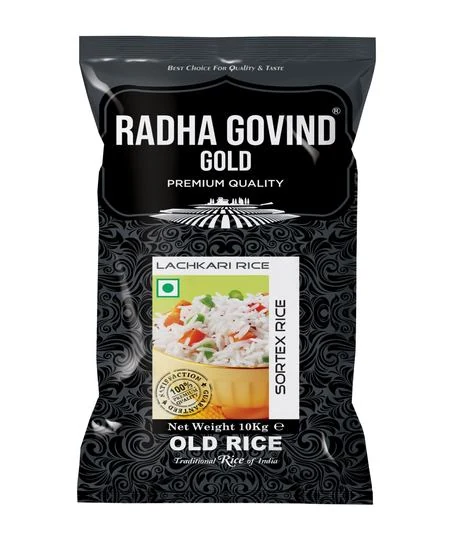 Radha Govind Gold Lachkari Rice 10 kg black bag